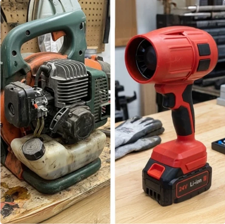 WOODRANGER Power Leaf Blower vs. an expensive gas blower