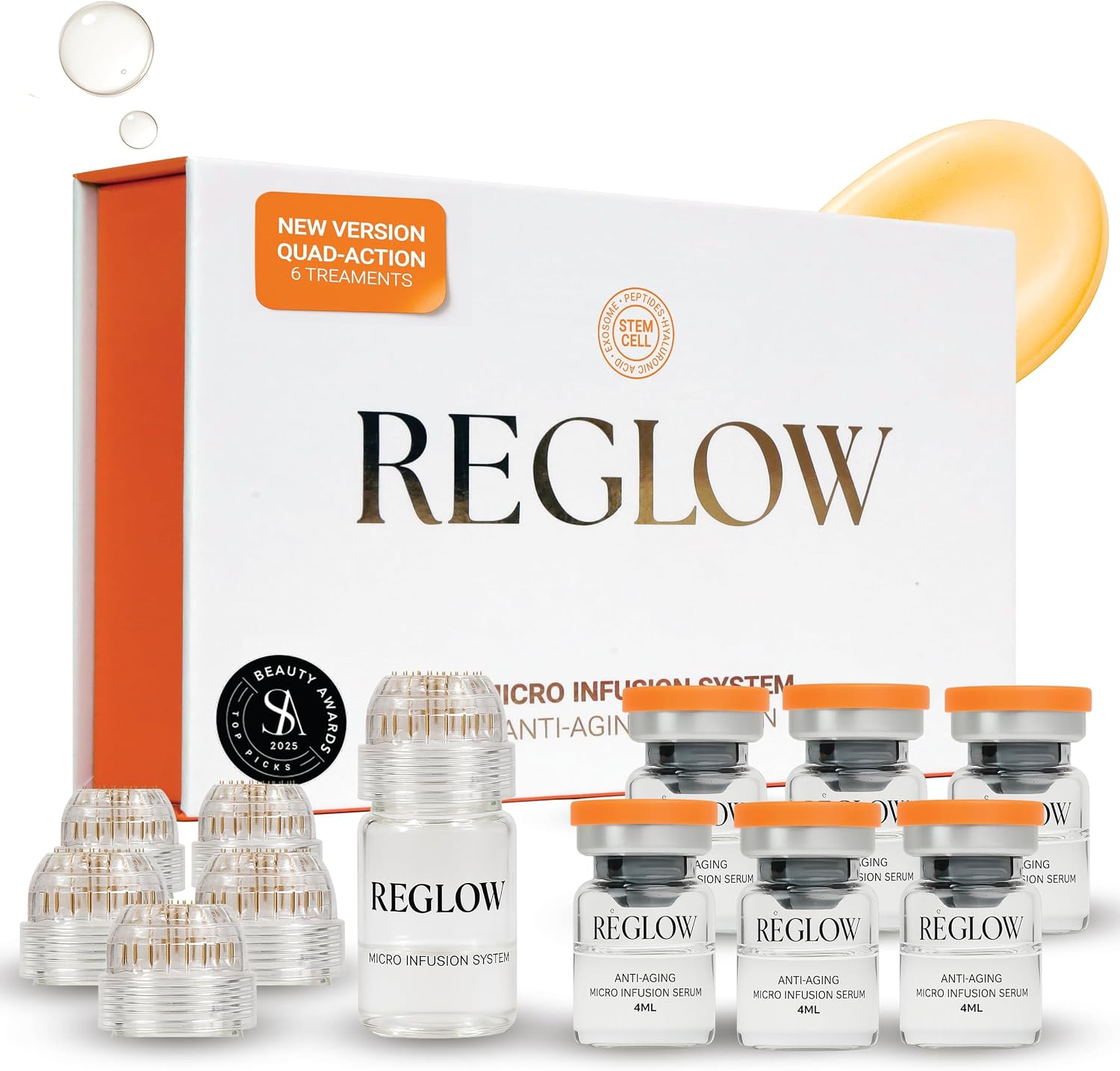 ReGlow Micro Infusion System for Face with 24K Gold Microneedling Tool